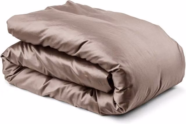 Copripiumino DaunenStep Oasi Deluxe in cotone pettinato beige con chiusura a zip per adulti