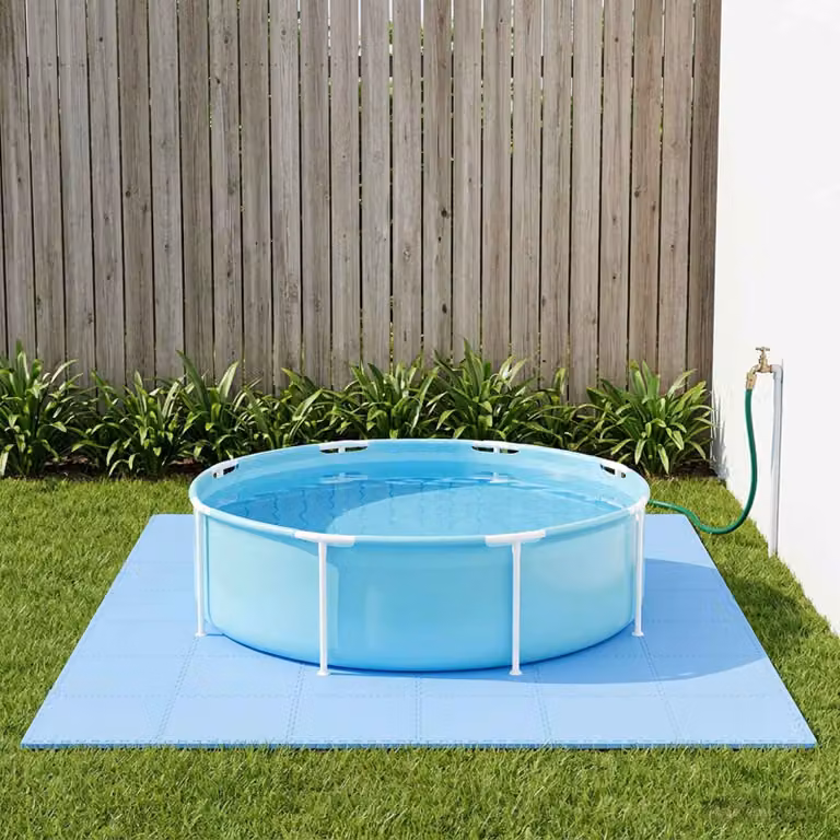 vidaXL Tappetino per piscina in schiuma EVA blu, set da 24 pezzi, 8,64 m²