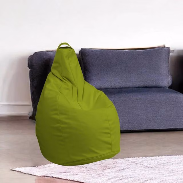 Pouf Aunter Talamo Italia, Poltrona sacco multiuso e poggiapiedi, Giallo, L 90 cm x P 90 cm x H 120 cm