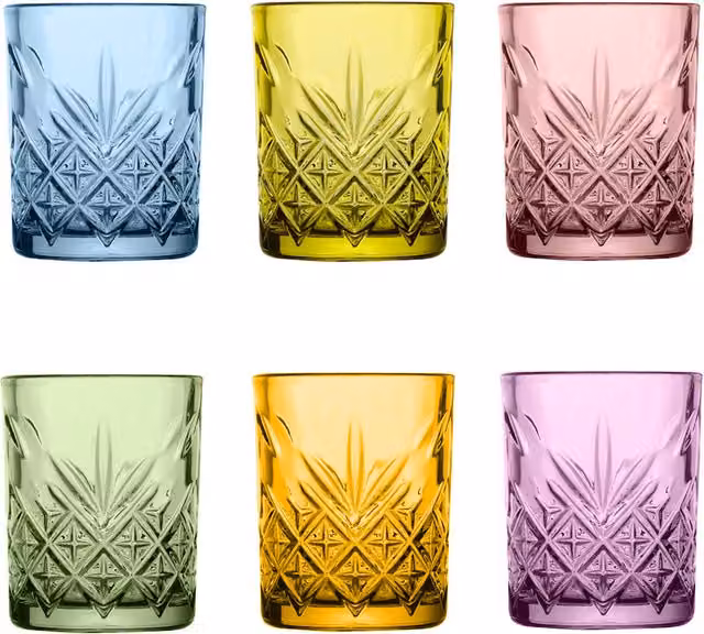 Set di 6 bicchierini shot Timeless Pasabahce in vetro multicolore da 60 ml