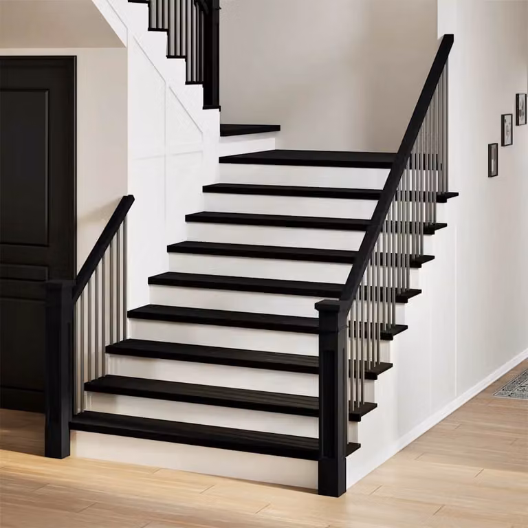 Set di 20 gradini vidaXL in legno massello di rovere, colore marrone-nero, L: 110 cm, P: 25 cm, H: 2 cm