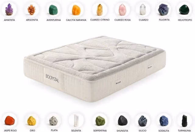 Materasso viscoelastico Biocrystal Gold Moonia, colore bianco, L: 180 cm, P: 200 cm, H: 30 cm