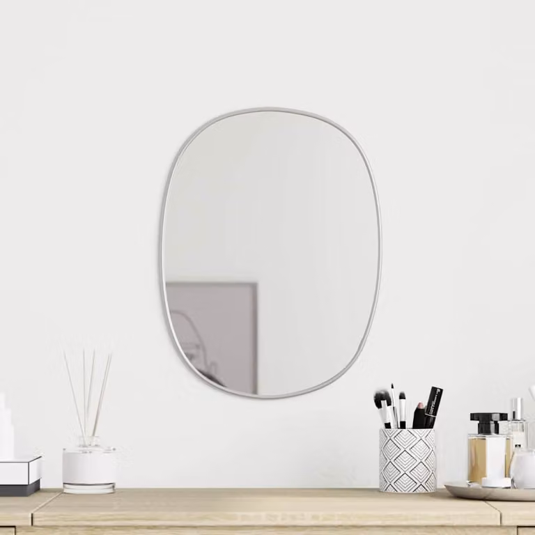 Specchio da parete rettangolare vidaXL Argento L: 40 cm, H: 30 cm