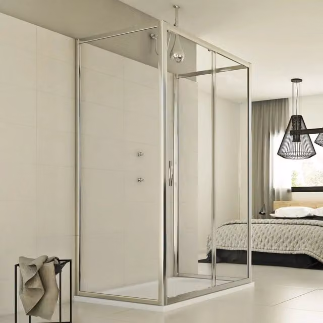 Box Doccia Idralite Young Trio 1 con Anta Scorrevole, Trasparente, L/P/H: 100 x 80 x 198 cm