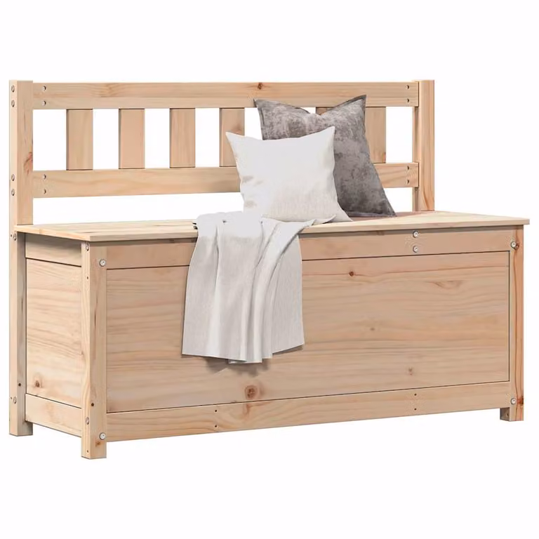 Panca rustica vidaXL in legno massello di pino, colore marrone/beige, L 110 cm x P 41 cm x H 76,5 cm