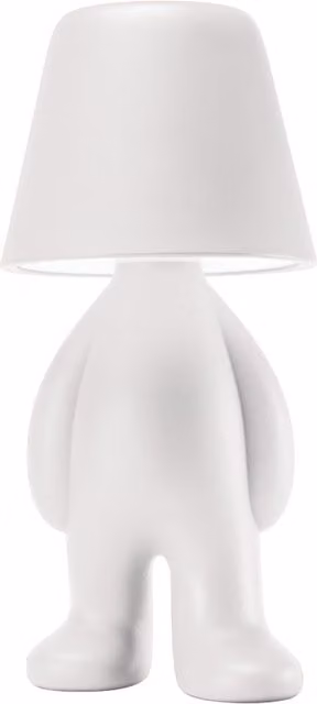 Qeeboo Bigger Brother Lampada da tavolo LED bianca con lampadina inclusa
