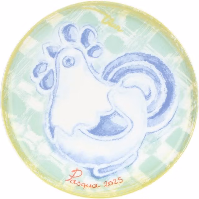 Piattino Limited Edition Pasqua in porcellana multicolore Thun