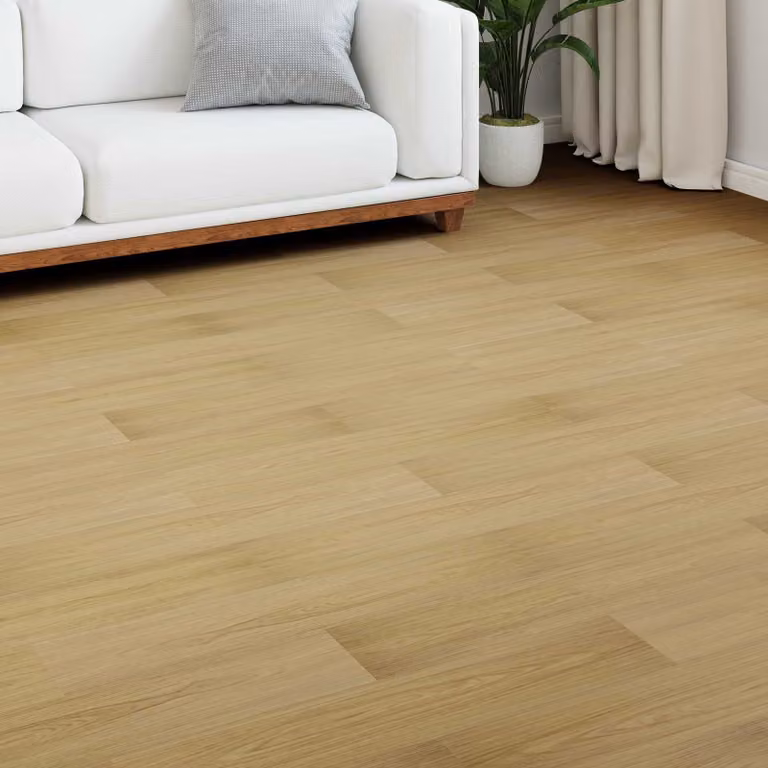 vidaXL Pavimento in laminato effetto legno beige, confezione da 5 pezzi, L: 100,5 cm, P: 20,5 cm, H: 0,8 cm