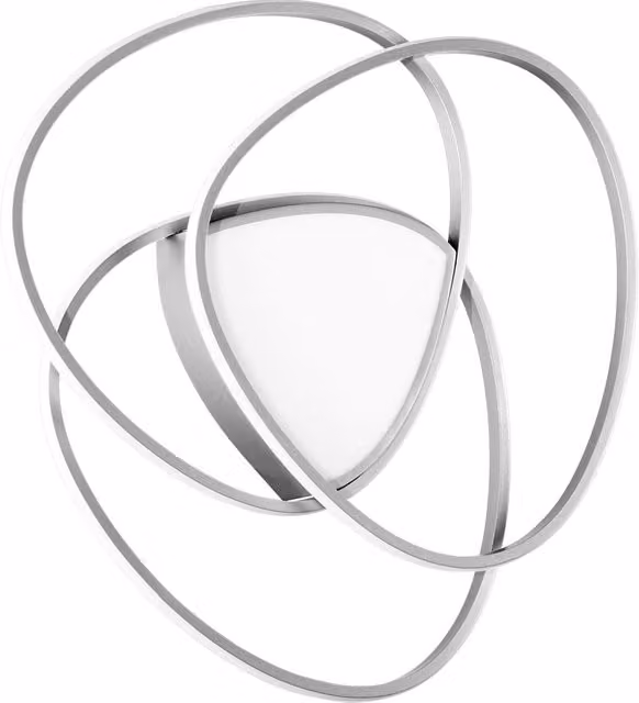 Plafoniera e Applique LED Ondaluce Rose, Design Moderno, Dimmabile, Disponibile in Argento, Oro/Ottone o Bianco