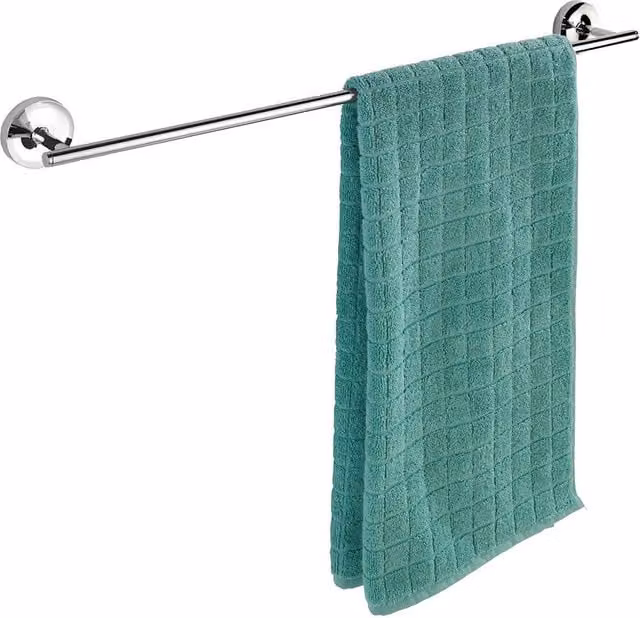 Portasalviette Uno Power-Loc Wenko in acciaio inossidabile e plastica, colore argento, L: 60 cm