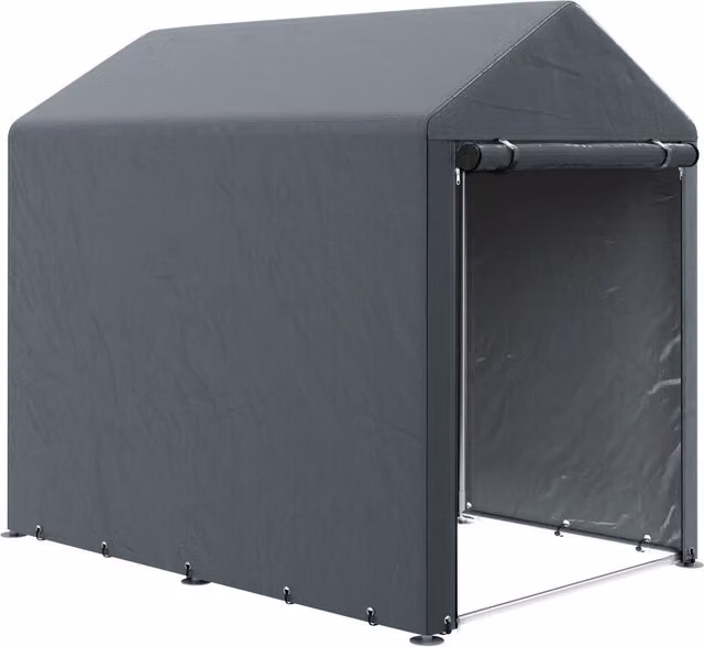 Carport XYLO per biciclette e moto, impermeabile e anti-UV, colore antracite, L 1,2 m x P 1,8 m x H 1,65 m