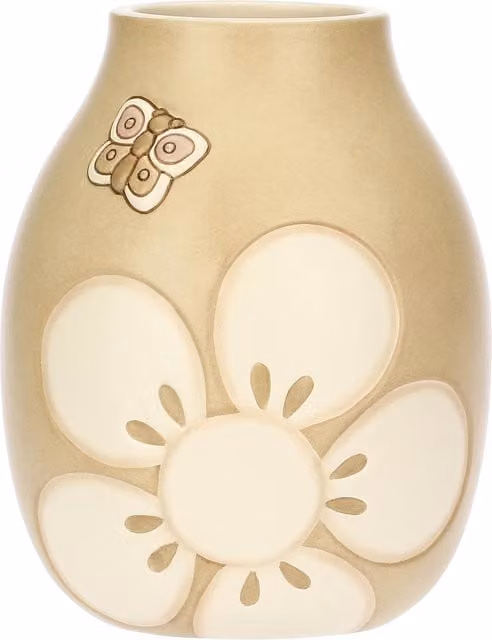 Vaso in ceramica THUN Iconic Elegance beige modello medio per decorazione da tavolo