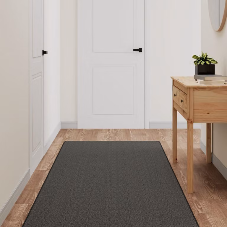 Tappeto a corsia vidaXL con aspetto sisal, colore antracite, L 80 cm x P 250 cm