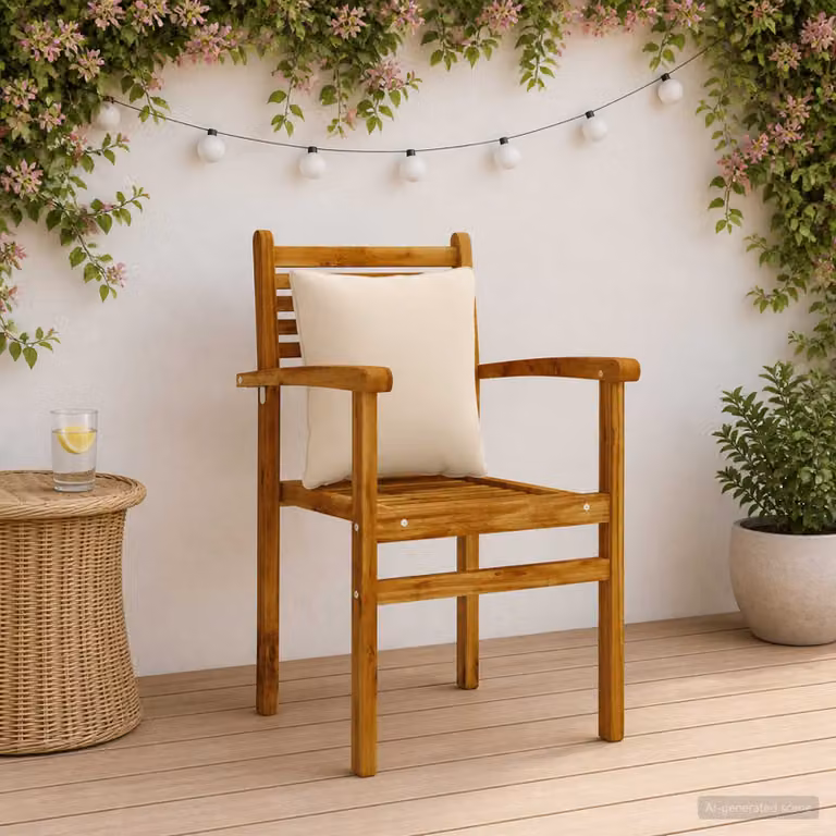 Set di 4 cuscini per schiena vidaXL PUTTEN beige in 100% poliestere