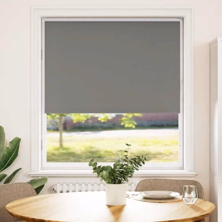 Tenda a Rullo Oscurante vidaXL Grigia con Isolamento Termico, L: 100 cm, H: 130 cm