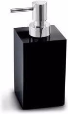 Dosapone da appoggio Gedy Sofia in ceramica nero L: 8,4 cm, P: 7,3 cm, H: 17,3 cm