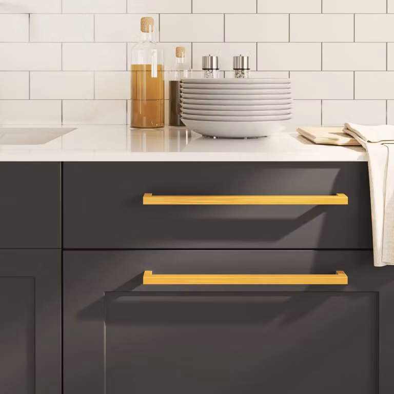Set di 20 maniglie per mobili a barra vidaXL in acciaio inox color oro lucido