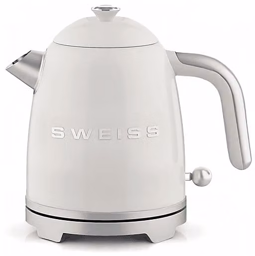 Bollitore Sweiss KTS8 in acciaio inossidabile, beige e bianco, 1200 W