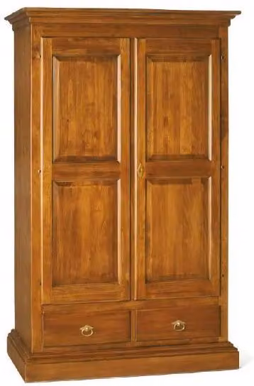 Armadio 2 ante in legno stile arte povera noce biondo Mobili 2G L/P/H: 125 x 60 x 200 cm