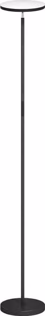 Lampada da terra uplighter RGB HOMCOM, lampada LED dimmerabile con telecomando, controllo touch e testa orientabile 350 gradi, colore nero