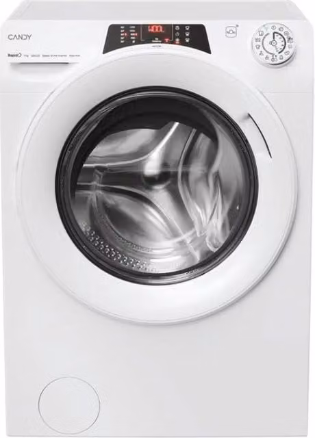 Lavatrice Slim Candy Rapidó RO4 1274DWMT-1-S, Capacità 7 Kg, 1200 rpm, Classe A, Wi-Fi e Vapore, Colore Bianco, L: 60 cm, P: 45 cm, H: 85 cm