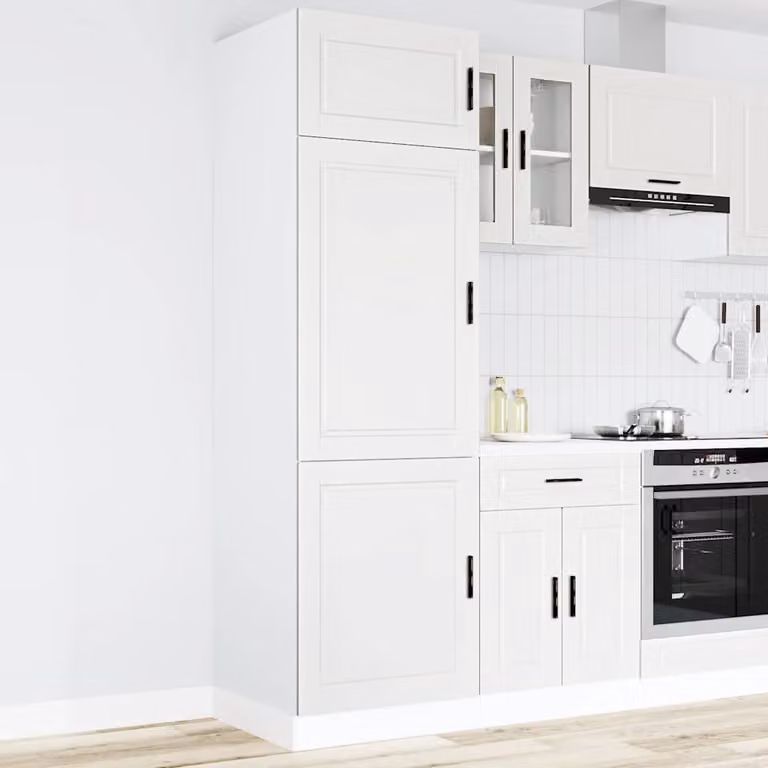 Armadio da cucina moderno vidaXL bianco in legno e MDF con ante a battente L 57 cm, P 60 cm, H 207 cm