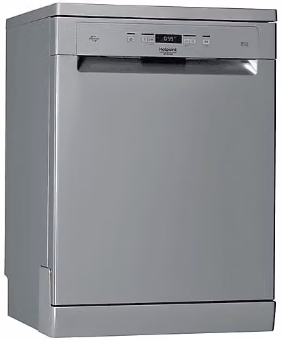 Lavastoviglie a libera installazione Hotpoint colore silver, capacità 14 coperti, Classe C, rumorosità 41 dB, L: 60 cm, H: 85 cm, P: 59 cm