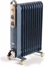 Radiatore Ariete Vintage in metallo blu, modello freestanding da 2500W