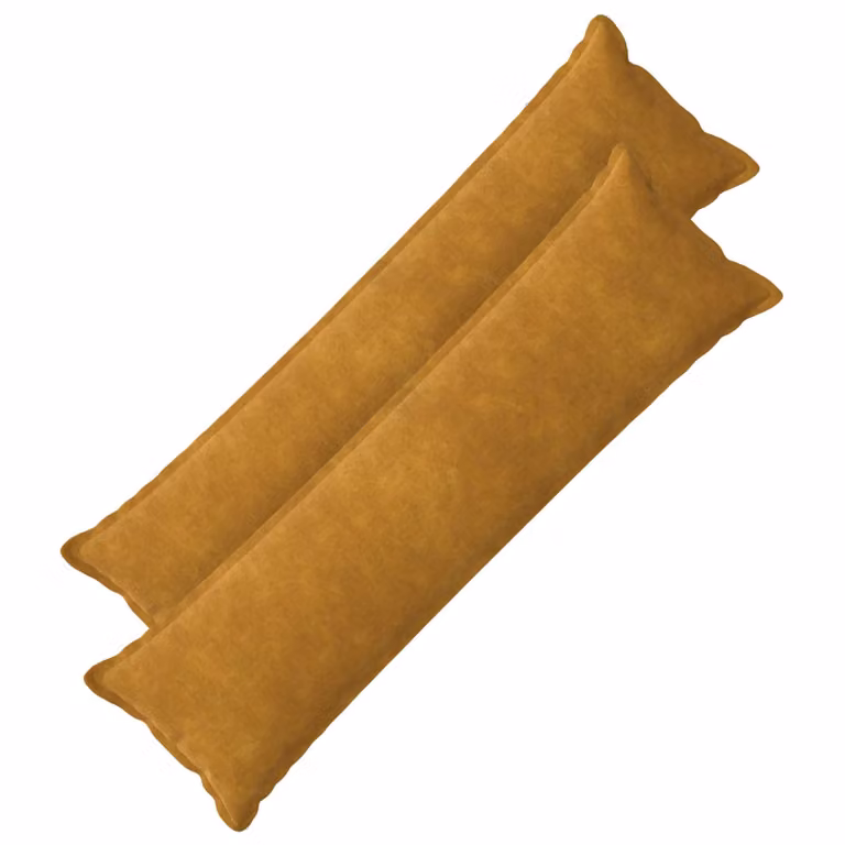 Set di 2 federe vidaXL HOUTEN in microfibra gialla, L 145 cm x L 40 cm