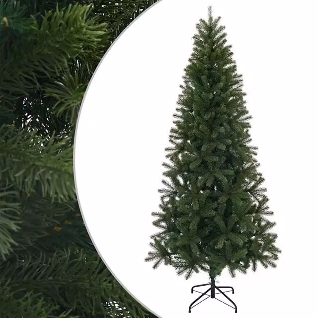 Albero di Natale artificiale verde vidaXL in PVC, PE e acciaio, Altezza: 240 cm