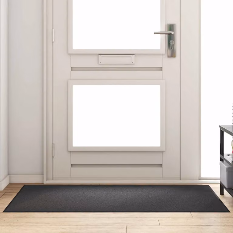 Tappetino moderno vidaXL antracite e nero, rettangolare, 100% poliammide, L: 90 cm, P: 150 cm