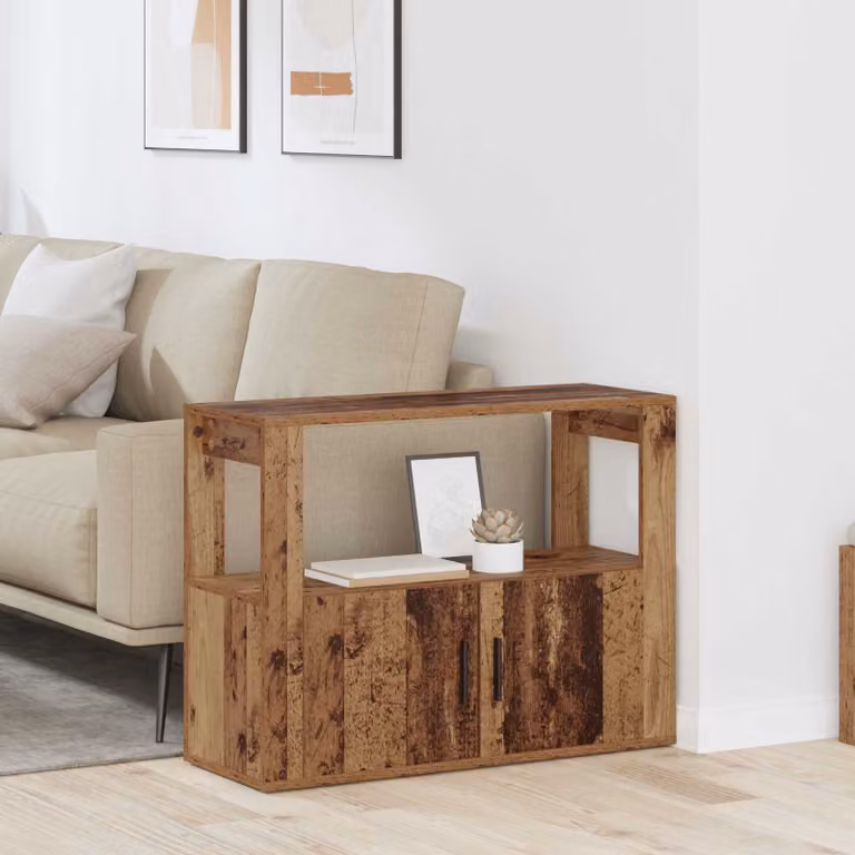 Credenza moderna vidaXL in legno ingegnerizzato marrone, L: 80 cm, P: 30 cm, H: 60 cm