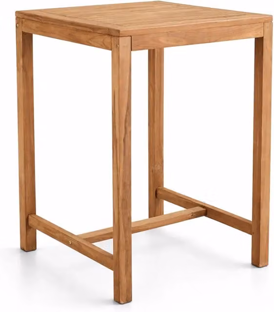 Tavolo da giardino quadrato Tempo Style in legno di teak marrone L: 70 cm, P: 70 cm, H: 105 cm