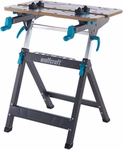 Wolfcraft MASTER 750 ERGO Banco da Lavoro Pieghevole e Regolabile in Altezza Multicolore