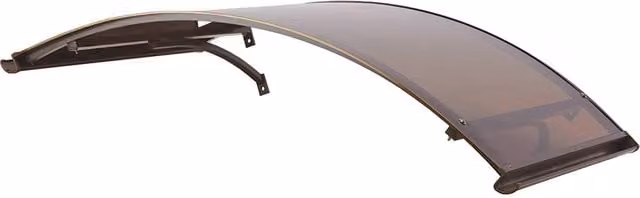Pensilina Tettoia ad Arco Ranieri in Policarbonato Satinato Bronzo L: 160 cm, P: 120 cm
