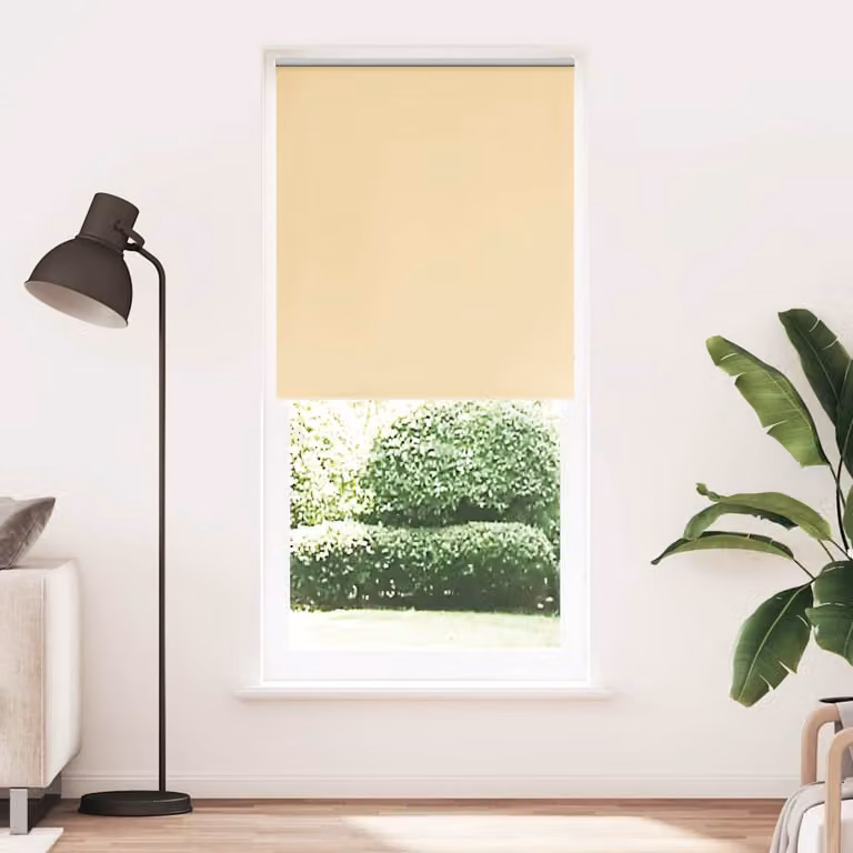 vidaXL Tenda a rullo oscurante termoisolante in poliestere, colore beige, L: 80 cm, H: 230 cm