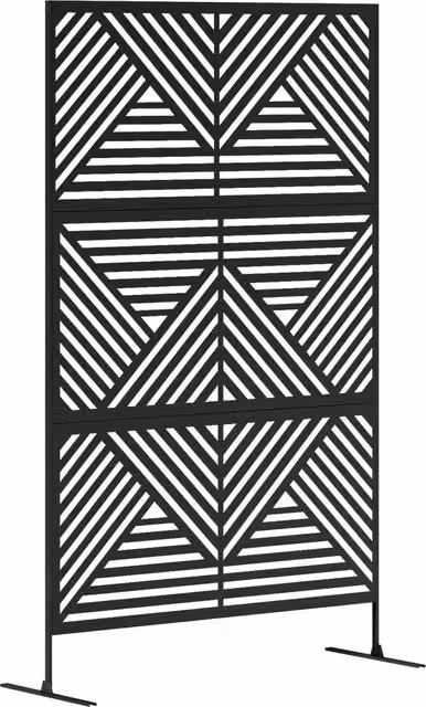 Separè Divisorio Esterno Traliccio Rampicanti Xylo Nero L/P/H: 122 x 45 x 198 cm