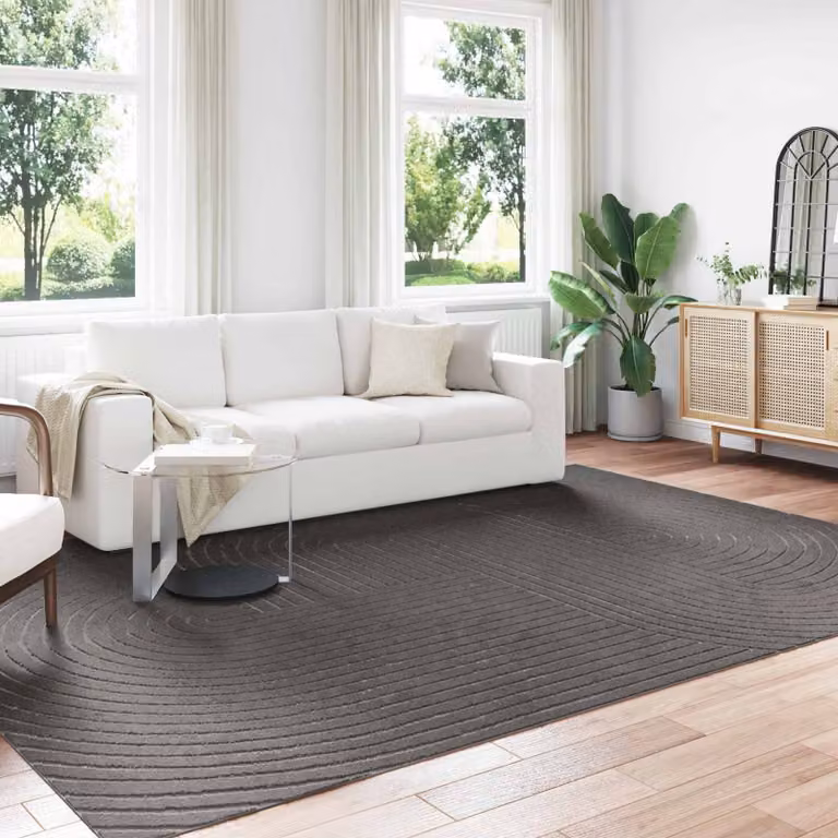 Tappeto vidaXL PALMERAS Antracite per interno ed esterno, Lavabile e Antiscivolo, L 340 x P 240 cm