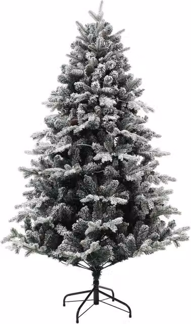 Albero di Natale Artificiale Innevato GIORDANOSHOP Verde con Luci LED Bianco Caldo, Altezza: 180 cm