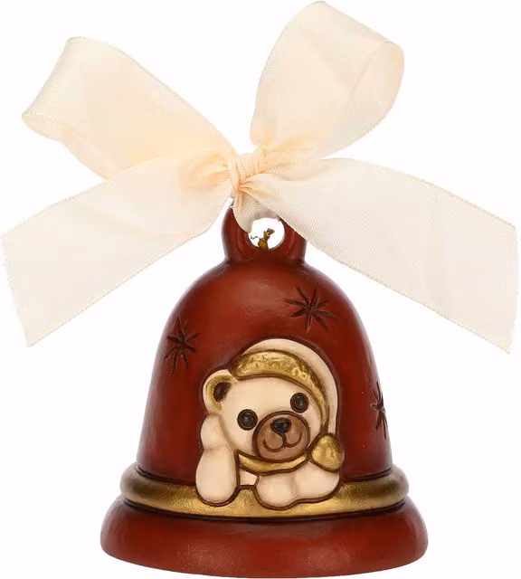 Campanella Limited Edition 2023 THUN rossa con Teddy in ceramica