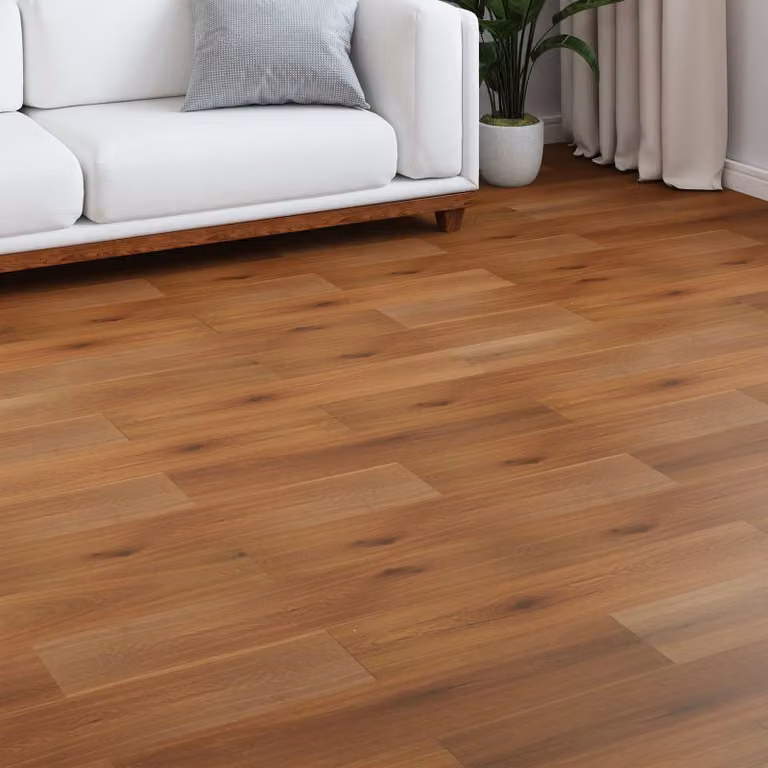 Pavimento in laminato effetto legno vidaXL Giallo Dorato, confezione da 5 pezzi, L: 100,5 cm, P: 20,5 cm, H: 0,8 cm
