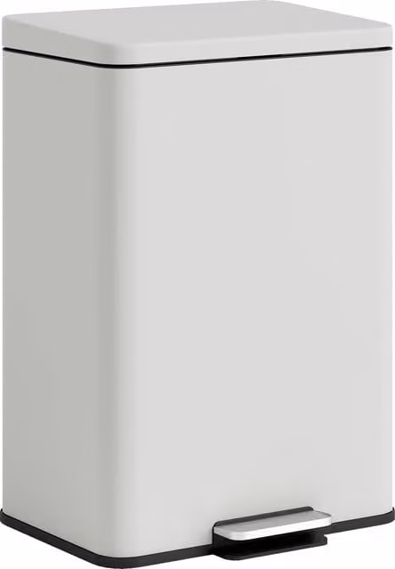 Pattumiera da cucina HOMCOM con pedale e chiusura ammortizzata, capacità 20 l, colore beige o bianco