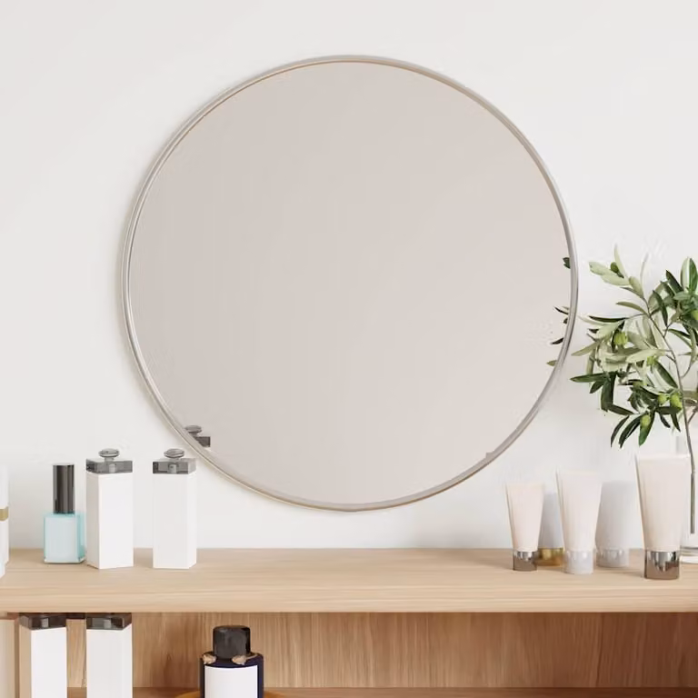 Specchio da parete rotondo vidaXL Argento Ø 40 cm