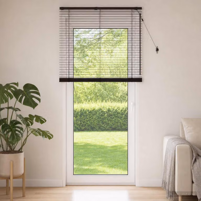 vidaXL Tenda Veneziana Marrone Scuro L: 105 cm, H: 250 cm, 35 mm