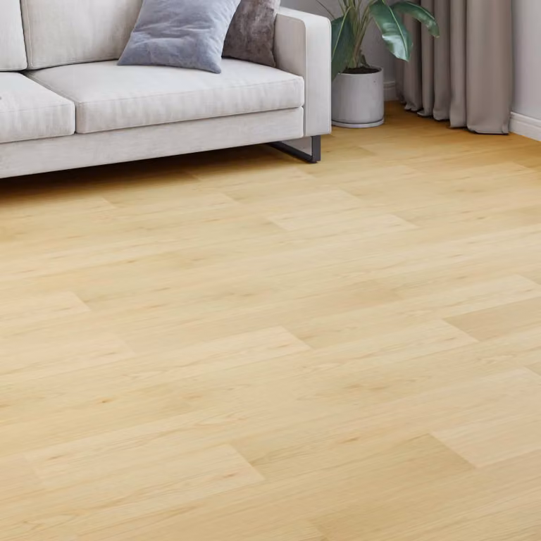 vidaXL Pavimento in laminato effetto legno beige, confezione da 15 pezzi, L: 101 cm, P: 20 cm, H: 0,8 cm