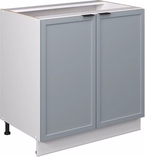 Mobiletto base cucina Vicco Fame-Line Blu-grigio chiaro e Bianco, L: 80 cm