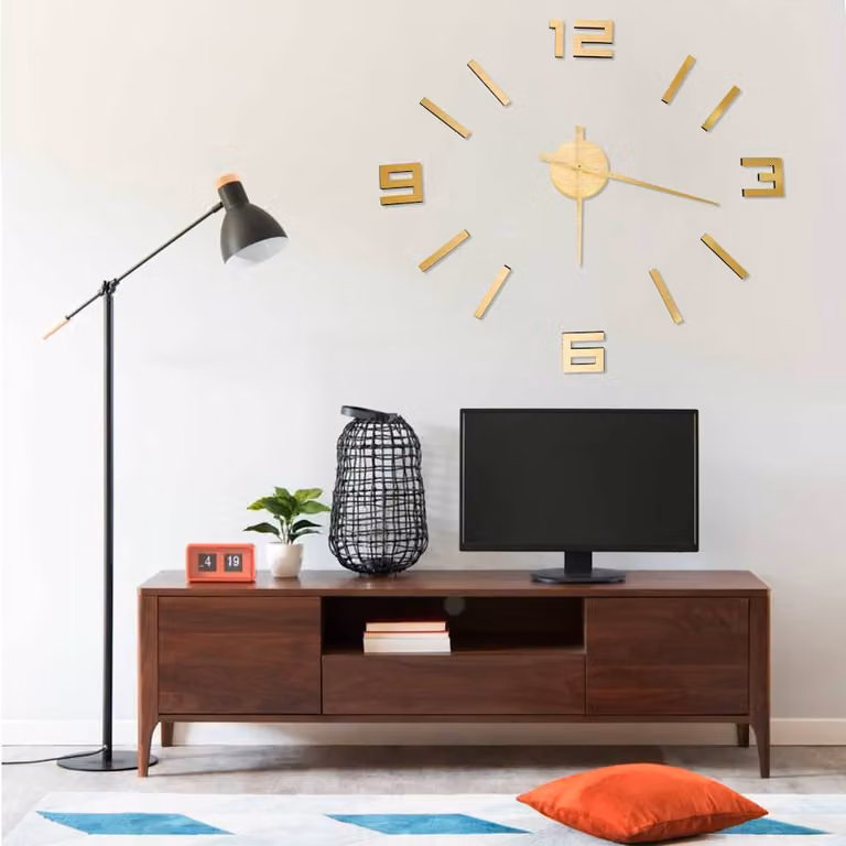Orologio da Parete Analogico Moderno vidaXL Oro Diametro: 100 cm