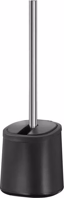 Portascopino per WC Kerr Wenko nero con spazzola coperta in metallo L: 12,5 cm, H: 40 cm