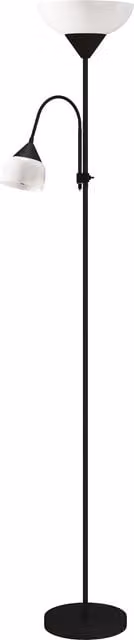 Lampada da terra HOMCOM con collo flessibile e 3 temperature colore, nera