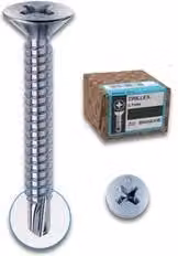 Mustad Viti autoperforanti e filettanti in metallo zincato argento, Diametro: 3,5 mm, Lunghezza: 19 mm, Confezione da 500 pz